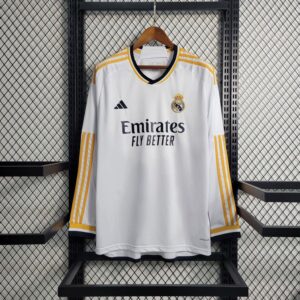 Men's Real Madrid 2023/24 Home Long Sleeves Jersey