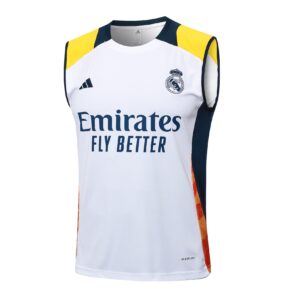 Men's Real Madrid 2024/25 White Tank Top Jersey