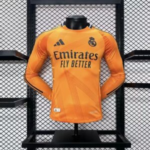 Men's Real Madrid 2024/25 Away Long Sleeves Jersey Player Version