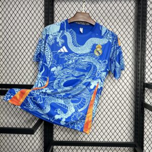 Men's Real Madrid 2024/25 Blue Dragon Special Edition Jersey