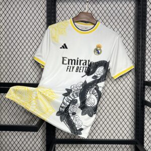 Men's Real Madrid 2024/25 White and black Mamba special edition Jersey
