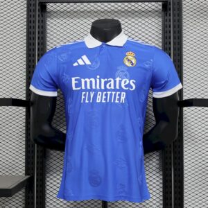 Men's Real Madrid  2025/26 Blue Special Edition Jersey Player Version