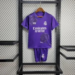 Kid's Real Madrid 2024/25 Y-3 Rose Special Edition Kit