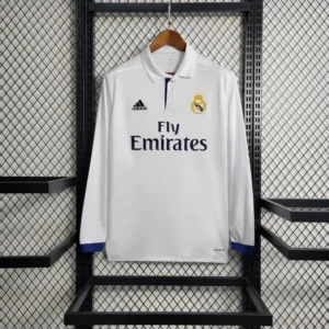 Retro Real Madrid 2016/17 Home Long Sleeves Jersey