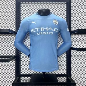 Men's Manchester City 2024/25 Home Long Sleeves Jersey Player Version