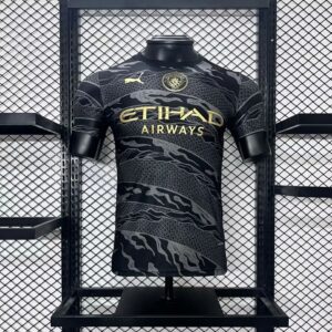 Men's Manchester City 2024/25 Black Dragon Jersey Player Version