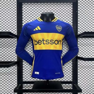Men's Boca Juniors 2024/25 Home Long Sleeves Jersey Player Version