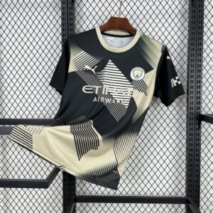 Men's Manchester City 2025/26 Black and yellow concept version Jersey