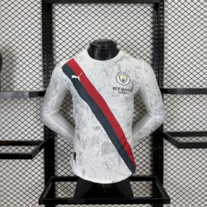 Men's Manchester City 2025/26  Away Long Sleeves Jersey Player Version