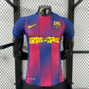 Men's Barcelona 2025/26 Travis Scott Edition Home Jersey Player Version