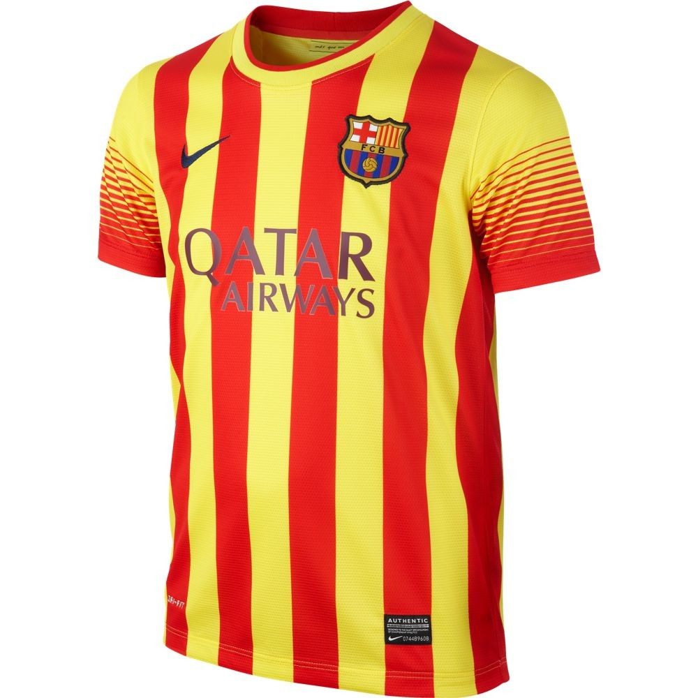 Barcelona-20132014-Away-Retro-Jersey.jpeg Retro Barcelona 2013/14 Away Jersey - Image 1