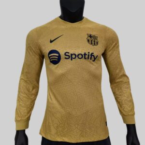 Men's Barcelona 2022/23 Away Player Version Long Sleeves Jersey