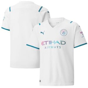 Men's Manchester City Puma Youth 2021/22 Away Replica Jersey - White