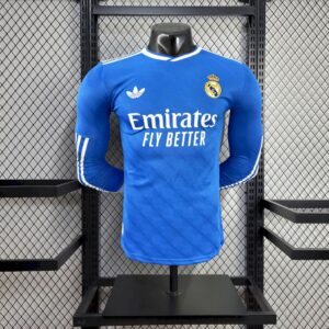 Men's Real Madrid 2025/26 Third Long Sleeves Jersey Player Version