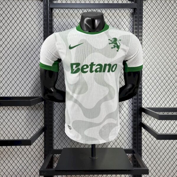 Men's Sporting CP 2025/26 Whtie Away Jersey Player Version