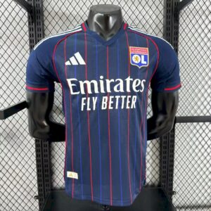 Men's Olympique Lyonnais 2025/26 Away Jersey Player Version