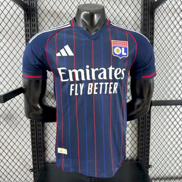 Men's Olympique Lyonnais 2025/26 Away Jersey Player Version
